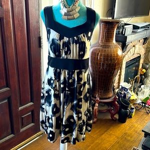 BCBG black and white dress